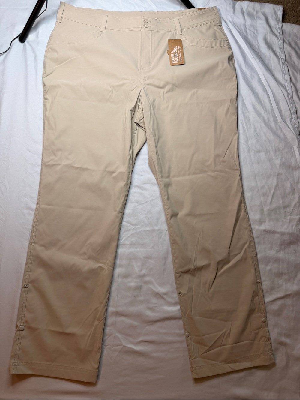 Eddie Bauer Women's Light Khaki Travel Chinos